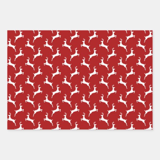 Rood en groen kerstfeest inpakpapier vel (Voorkant 3)