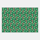 Rood en groen kerstfeest inpakpapier vel (Voorkant)