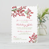 Rood en groen kerstfeest kaart (Staand voorkant)