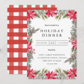 Rood en groen kerstfeest kaart (Voorkant / Achterkant)