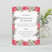 Rood en groen kerstfeest kaart (Staand voorkant)