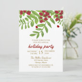 Rood en groen kerstfeest kaart (Staand voorkant)