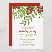 Rood en groen kerstfeest kaart (Voorkant / Achterkant)