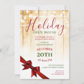 Rood en groen kerstfeest Open House Kaart (Voorkant)