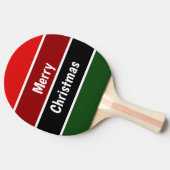 Rood en groen kerstfeest pingpong Ball Tafeltennisbatje (Zijkant)
