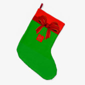 Rood en groen kerstfeest stoppen grote kerstsok (Voorkant (Hangend))