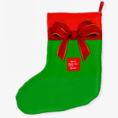 Rood en groen kerstfeest stoppen grote kerstsok (Achterkant)