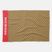 Rood en groen kerstfeest theedoek (Horizontaal)