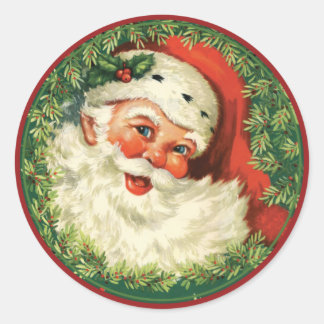 Rood- en Groen kerstfeestdag — Envelopzegel Ronde Sticker