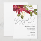 Rood en groen kerstfeestfeest kaart (Voorkant / Achterkant)