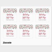 Rood en groen kerstfeestmaal cadeautje Labels (Vel)