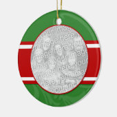 Rood- en Groen kerstfotoornament Keramisch Ornament