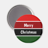 Rood en groen kerstgolfballen magneet (Voorkant / Achterkant)