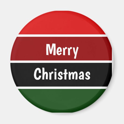 Rood en groen kerstgolfballen magneet (Voorkant)