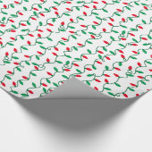 Rood en groen kerstlicht cadeaupapier (Hoek)