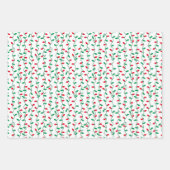 Rood en groen kerstlicht inpakpapier vel (Voorkant 3)