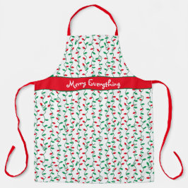 Rood en groen kerstlicht l Merry Alles Schort