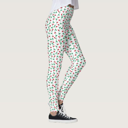 Rood en groen kerstlicht leggings (Rechts)