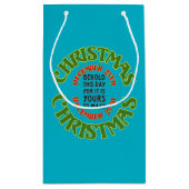 Rood en groen Kerstmis 25e citaat van december Klein Cadeauzakje (Achterkant)