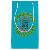 Rood en groen Kerstmis 25e citaat van december Klein Cadeauzakje (Voorkant)