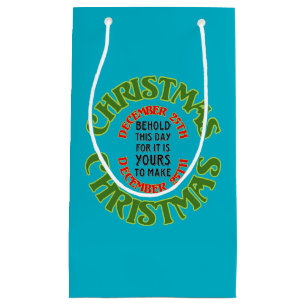 Rood en groen Kerstmis 25e citaat van december Klein Cadeauzakje