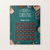 Rood en Groen Kerstmis Bingo Jigsaw Puzzel (Verticaal)