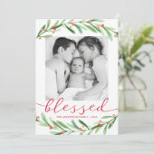 Rood en Groen Kerstmis Foto Kerstmis Kaarten (Staand voorkant)