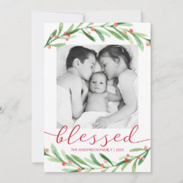 Rood en Groen Kerstmis Foto Kerstmis Kaarten