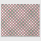 Rood en Groen Kerstmis Plaid Kerstmis Cadeaupapier (Vlak)