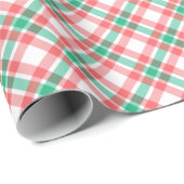 Rood en Groen Kerstmis Plaid Kerstmis Cadeaupapier (Rol Hoek)