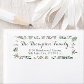 Rood en Groen Kerstmis Terugkeeradresetiket Etiket (Insitu)