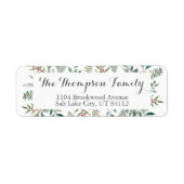 Rood en Groen Kerstmis Terugkeeradresetiket Etiket (Voorkant)