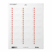 Rood en Groen Kerstmisadresetiket Etiket (Full Sheet)