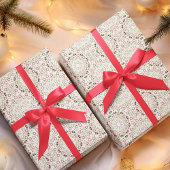 Rood en Groen Kerstmispatroon Cadeaupapier