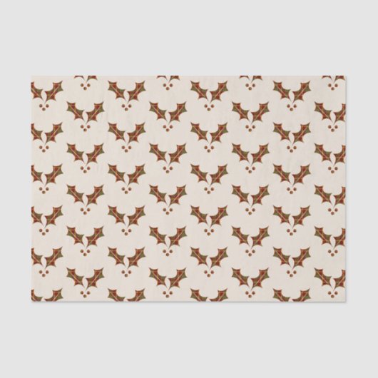 Rood- en groen kerstmistletoe tissuepapier (Voorkant)