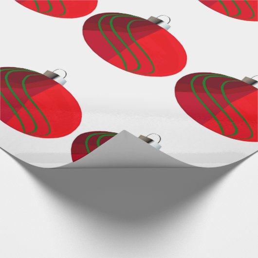 Rood en groen kerstpannen Verpakkingspapier Cadeaupapier (Hoek)