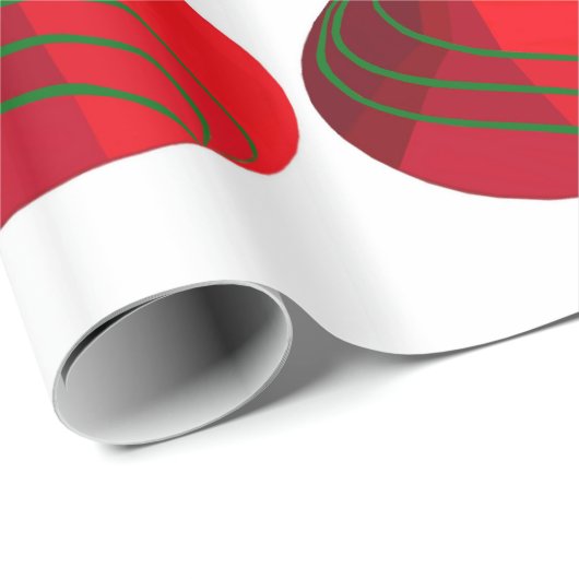 Rood en groen kerstpannen Verpakkingspapier Cadeaupapier (Rol Hoek)