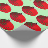 Rood en groen kerstpannen Verpakkingspapier Cadeaupapier (Hoek)