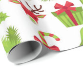 Rood en groen kerstpapier cadeaupapier (Rol Hoek)