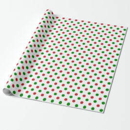 Rood en groen kerstpapier met karbonade cadeaupapier