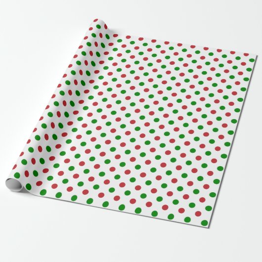 Rood en groen kerstpapier met karbonade cadeaupapier (Uitgerold)