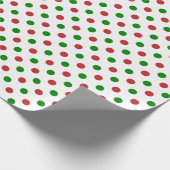 Rood en groen kerstpapier met karbonade cadeaupapier (Hoek)