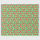 Rood en groen kerstpatroon inpakpapier (Vlak)
