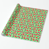 Rood en groen kerstpatroon inpakpapier (Uitgerold)