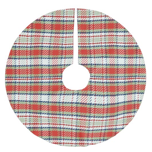 Rood en groen kerstpatroon kerstboom rok (Voorkant)