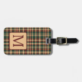  rood en groen kerstplakmonogram bagagelabel (Voorkant horizontaal)