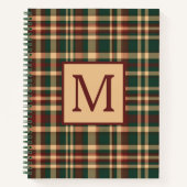  rood en groen kerstplakmonogram notitieboek (Voorkant)