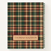  rood en groen kerstplakmonogram notitieboek (Achterkant)