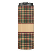 rood en groen kerstplakmonogram thermosbeker (Achterkant)