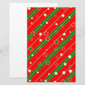Rood en groen kerstStar-patroon Briefpapier (Voorkant / Achterkant)
